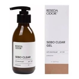 Мягкий очищающий гель ResedaOdor, уменьшающий жирный блеск и сужающий поры Sebo Clear, 300 мл